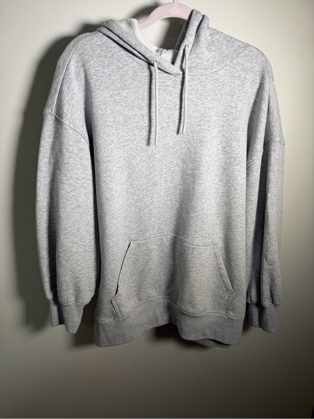 MTA Sport Gray Pullover Drop Shoulder Hoodie Sweatshirt